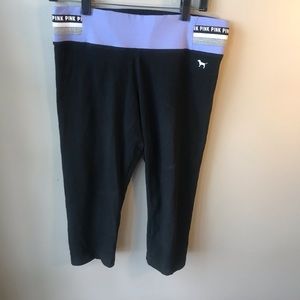 Victoria Secret PINK cropped capri leggings-Size L